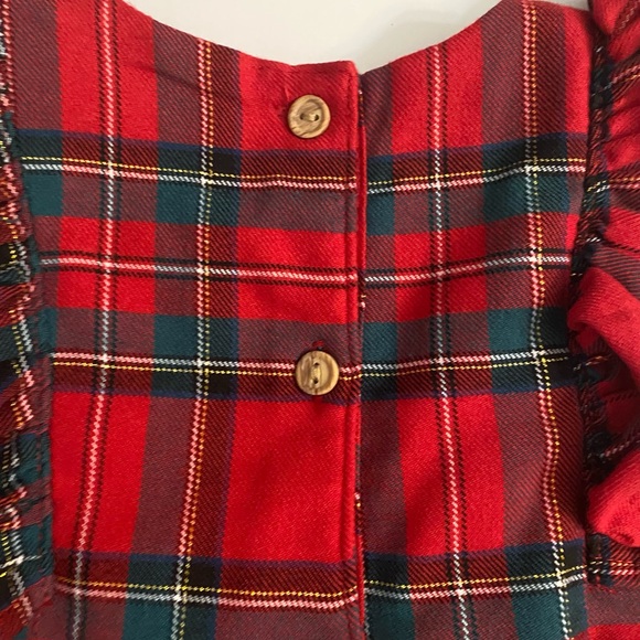 H&M Toddler Baby Girl Plaid Holiday Ruffled Dress - Picture 6 of 10